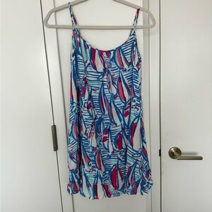 Lilly Pulitzer Pink White Blue Print Dress Size XS